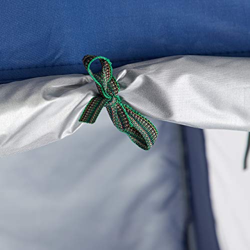 Relaxdays Pop Up Changing Tent, H x W x D: 190 x 120 x 120 cm, Waterproof Instant Tent, Compact, UV 50+, Blue