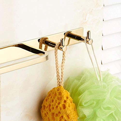 N/A Golden Towel Rack, Full Copper Towel Rack for Bathroom, Towel Rack with Wall Bathroom Hook - Towel Rack
