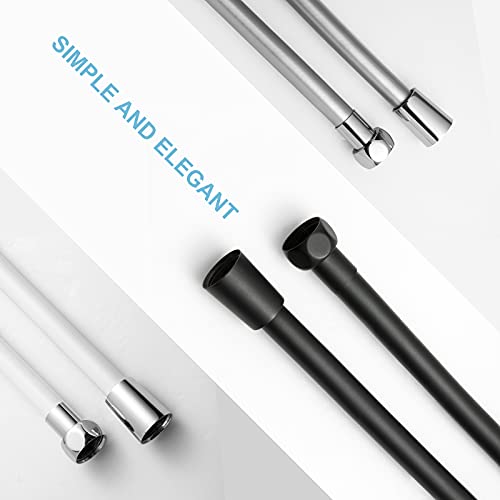 OFFO Shower Hose 3.0m, PVC Universal Smooth Shower Pipe with Shower Hose Washer High Pressure Shower Hose for Bath Taps Replacement Silver