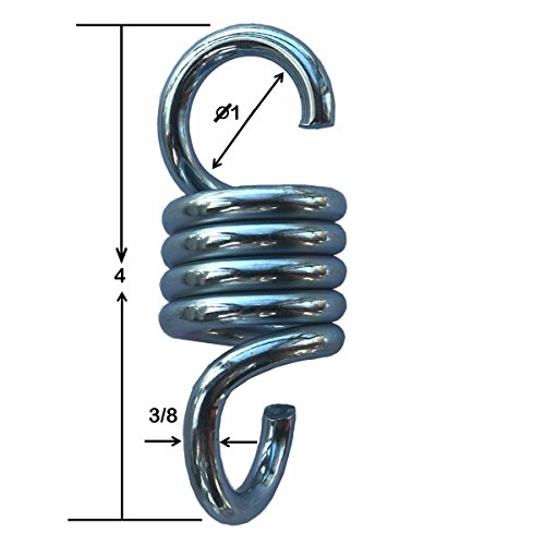 HENSITA 700lbs Weight Capacity Hammock Chair Spring for Porch Swings Hanging Chairs 2 Pieces Suspension Hooks