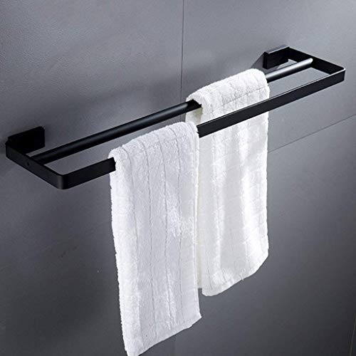 N/A Stainless Steel Towel Rail - Bar Single Rod Bathroom Towel Rod Double Pole Bathroom Towel Rack (Size : 49CM)