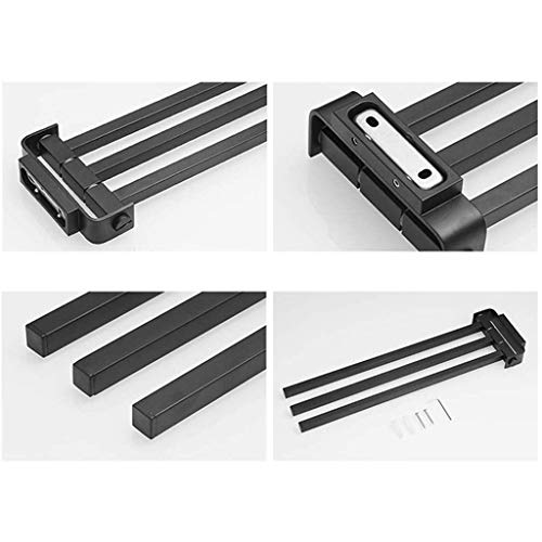 RSOCHS Rotating Towel Rack - Bathroom Rack Activity Towel Bar(Black)