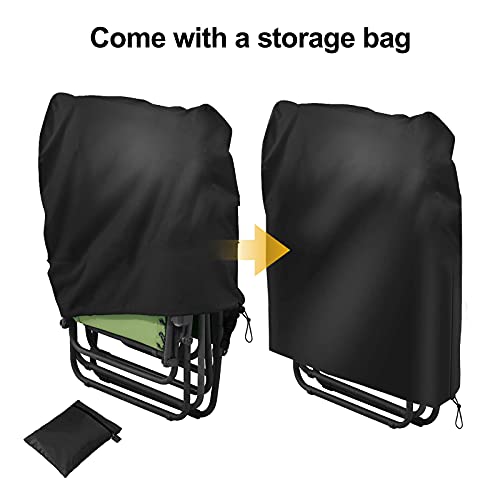 FlyLemon Folding Reclining Chair Cover Zero Gravity Chair Protectors,420D Oxford Fabric Waterproof Anti-UV Outdoor Patio Sunbed Cover,Sun Lounger