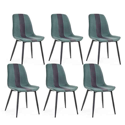 Mondeer Dining Chairs Set of 4, Fabric Upholstered Seat with Metal Legs, Modern Stitching Design for Dining Room Living Room Kitchen Reception Of