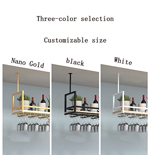 EYLINK Wall Mounted Wine Rack Ceiling Hanging Wine Rack/Plant Rack Roof Wall Hanging Rack European-Style Metal Wine Glass Rack Bar Kitchen Bedroo