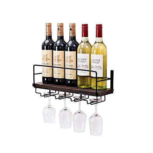 NEOCHY Wine Rack Modern Wall-Mounted Goblet Hanging Floating Kitchen Restaurant Bar Storage Bottle Simple Decorative