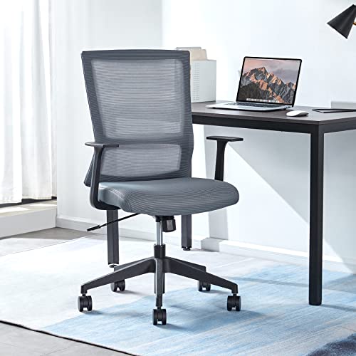 Sunon Ergonomic Office Chair - Mesh Mid-Back Desk Chair with Lumbar Support and Rollerblade Wheels