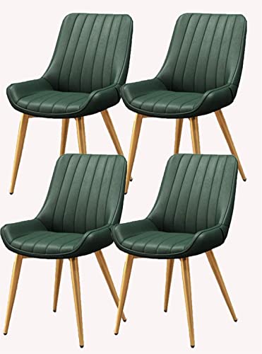 dining chair Office Reception Chairs Business Dining Chairs Set Kitchen Dining Chairs Set of 4 Metal Feet Comfortable Cushions and Backrest Leath