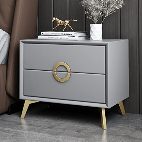 N/A Bedside Table Bedroom Furniture Minimalist Leather Art Night Table Solid Wood Simplely Bedside Cabinet (Color : black-Soul Eater1)