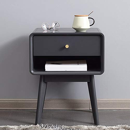 JYDQM Nordic Solid Wood Bedroom Bedside Table, Household Log Simple Bedside Table