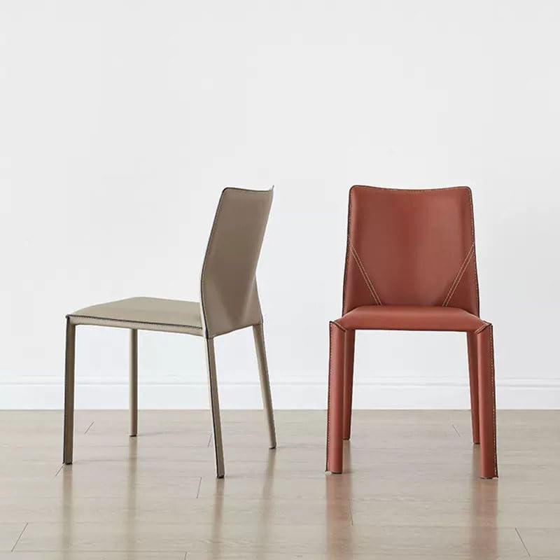LXXSH Saddle Chair Is Made of Leather and Highly Resilient Sponge Comfortable and Beautiful Dining Chair