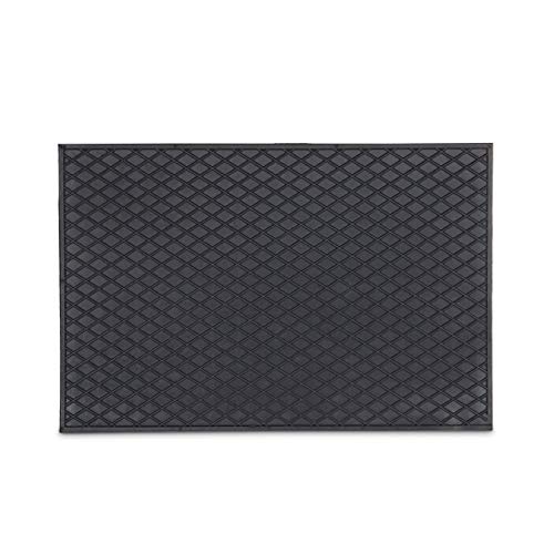 Relaxdays Rubber Doormat 60 x 40 cm Floor Mat made of 100% Rubber Anti-Slip Welcome Mat for Indoor & Outdoor Use, Door Mat Rubber Mat, Black