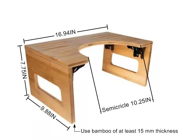 Mateda Bamboo Toilet Stool for Bathroom, Foldable Poop Stool for Adults