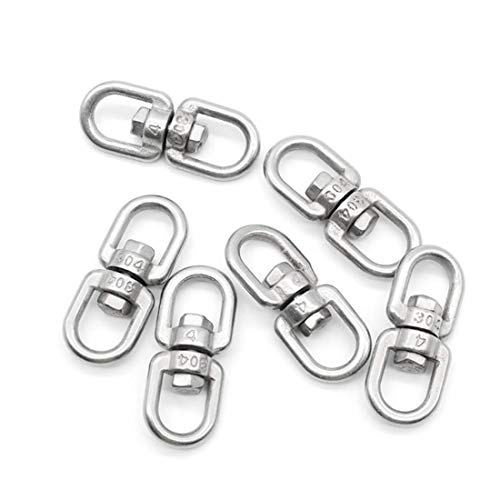 Concisea 6PCS Swivel Hooks,Heavy Duty M4 Double-Ended Swivel Hook Eye to Eye Swivel Shackle Ring Connector for Hanging Chair Swivel Grill,Sandbag