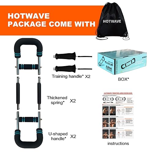 HOTWAVE Ultimate Twister Arm Exerciser.Adjustable Chest Expander, Forearm Enhanced Exercise Strengthener.Upper Body Strength Training Machine.Por