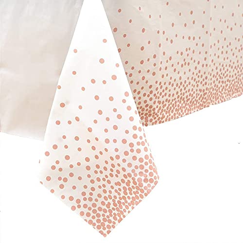 SEEROOTOYS Party Table Cloth, 2PC Plastic Wipeable Tablecloths, Oilproof Square Cover Protector for Picnic, Wedding, Christmas, Kitchen 54*108 in