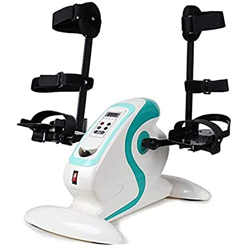 LUNEZY Motorized Exercise Cycle/Bike for The Handicapped & Disabled, Electric Pedal Exerciser with Leg Protector Bracket for The Elderly (White)