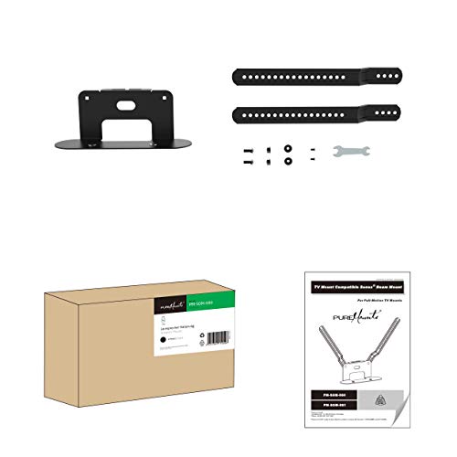 PureMounts PM-SOM-080 Mount for Direct Mounting to TV Compatible with Sonos Beam Soundbar Load 5 kg Black