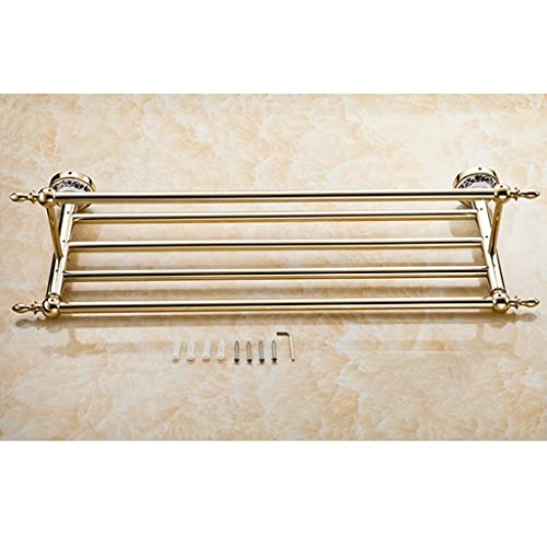 HIGOH Towel Racks,Bathroom Towel Rack Wall Mounted Towel Holder,Bath Towel Rack Rail,Wall-Mounted Bathroom Stainless Steel Bathroom Towel Shelf,B