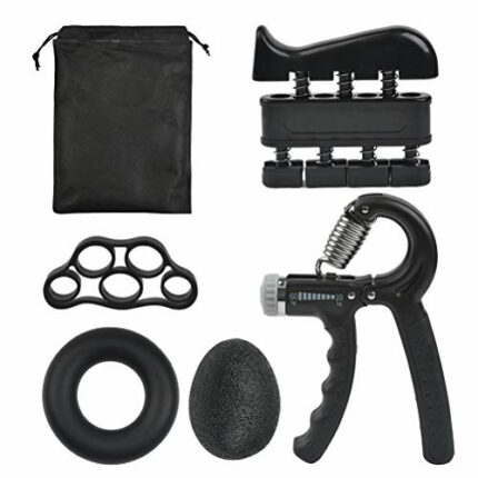 CENBEN 5 PCS Hand Grip Strengthener Set Strength Training Equipment Forearm Finger Exerciser, Finger Stretcher, Adjustable Hand Gripper, Exercise