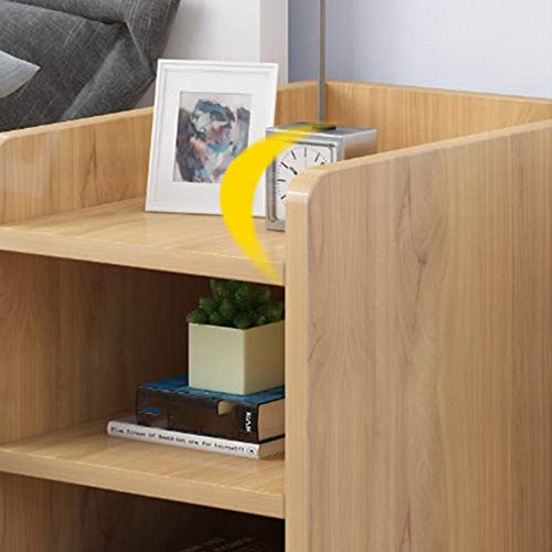 LUKEO Creative Solid Wood Coffee Table Bedside Table, Household Bedside Table Bedside Table Bedroom Storage Furniture