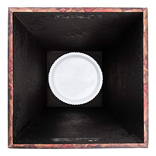 Rebecca Mobili Umbrella Rack Umbrella Holder Fabric Mdf White Red Vintage Style Entrance Home Office - 50 x 21 x 21 cm (H x W x D) - Art. RE4851