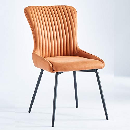 Modern Kitchen Dining Room Chairs Technology Cloth Dining Chairs Low-Back Upholstered Accent Chairs With Metal Legs For Living Room Leisure Chair