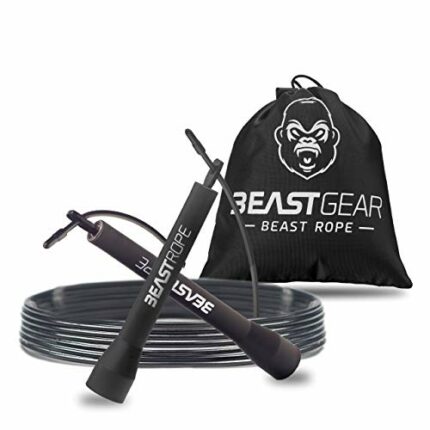 Beast Gear Skipping Rope – Steel Speed Jump Ropes for Adult Fitness – Lightweight, Adjustable Workout Equipment for Beginners & Pros - for Jumpin