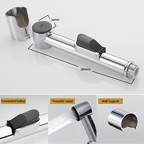 MILIWAN Handheld Bidet Sprayer Toilet Shower Spray Stainless Steel Toilet Bidet Attachment with Hose Sink Shower Head Faucet Diverter for Feminin