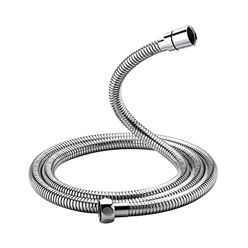 Ibergrif M20109-17 Shower Hose 1.7M, Replacement Shower Hose, Universal Shower Hose, Flexible Anti Twist Shower Hose for Bath Taps, Stainless Ste