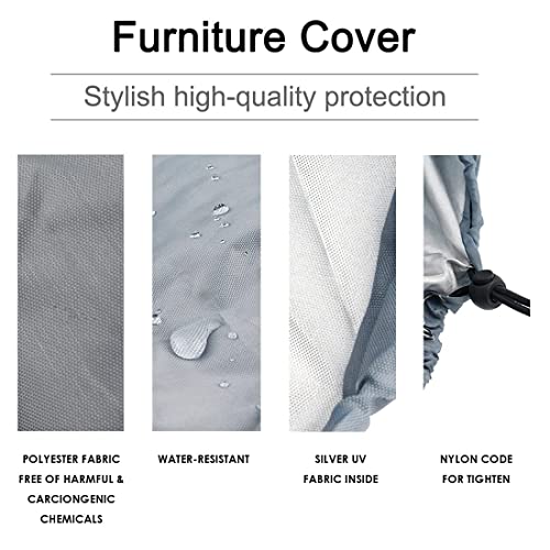 Patio Waterproof Cantilever Umbrella Cover with Sturdy Zipper UV Water Resistant Banana Style Large Umbrella Protector for Garden Yard Market (Gr
