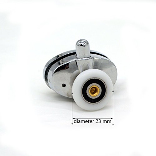 Set of 4 New Oval Singel Wheel Shower Door Rollers 23mm