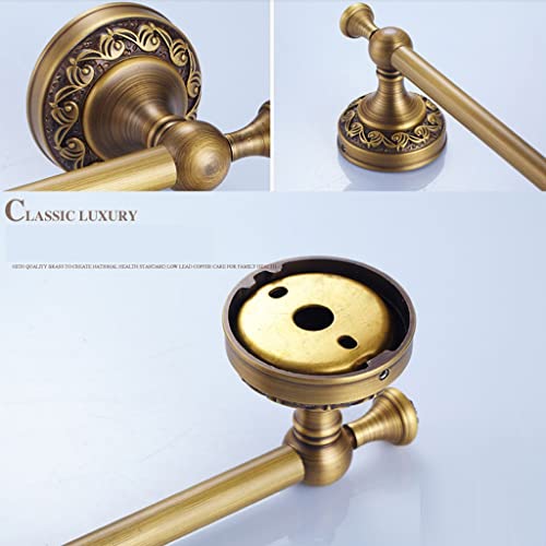 HIGOH Towel Racks,Towel Holder Towel Rail for Bathroom, All Copper European Style Antique Hand Towel Holder, Antique Single Rod Bathroom Rack, To