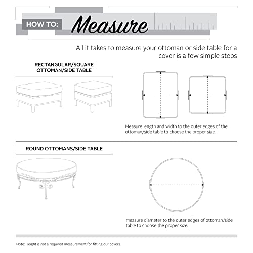 Classic Accessories Veranda Rectangular Garden Coffee Table Cover, Pebble/Bark/Earth (122cm)