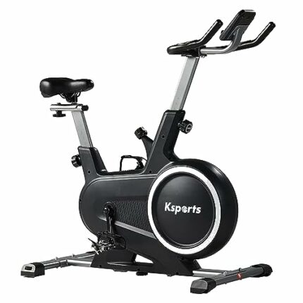 Ksports Exercise Bikes for a Total Body Workout | Stationary Bike With Wool Felt & Magnetic Resistance Options With Digital LCD Screen | Spin Bik
