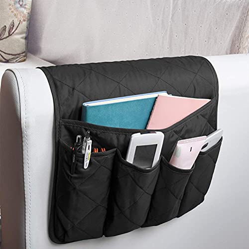 Armrest Storage Organizer Anti-Slip Sofa Couch Chair Armrest Organizer 90 * 33cm 5 pockets Couch Chair Organizer Holder for TV Remote Control Mag