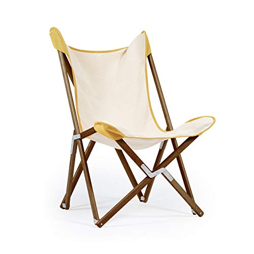 Telami–Tripolina Chair–Collection Recycled–Arm Chair–Foldable and Light – Pomegranate Colour – Natural Frame – Made in Italy - Outdoor Furniture,