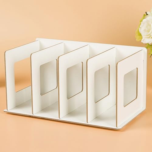 Hajimia Detachable Wooden 4 Sections Storage Rack,CD Stand DVD Stand CD Storage DVD Storage CD Holder DVD Holder Media Box Shelf Bookshelf Table
