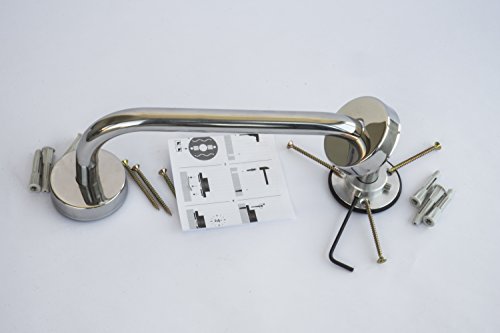 Kapitan Grab Bar for Disabled Safety Support – 20 cm/7.87 inch, Stainless Steel, Bathroom Handrail, Polished Finish, Made in EU