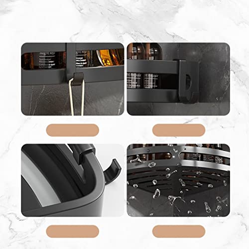 Hoshen Bathroom Storage Rack, Non-Perforated Toilet Wall, Triangle Wall, Bathroom, Space Aaluminum Toilet, Bathroom Storage, Triangle White