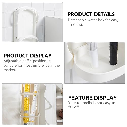 Cabilock Shelf Bracket Storage Shelving Umbrella Storage Rack Plastic Rack Umbrella Holder Wall Hanging Umbrella Stand for Christmas Home Office