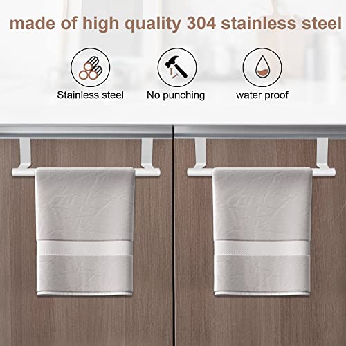 Kitchen Towel Holder, Over Door Towel Bar, Over the Cabinet Towel Rail Over The Door Tea Towel Holder Towel Rack No Drilling, Anti-Slip Scratch-P