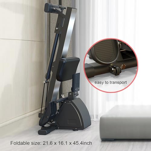 HAWEWE Hydraulic Rowing Machine Foldable Rower 12 Resistance Adjustable Cardio Equipment For Home Use With LCD Monitor Home Gym 330lbs Weight Cap