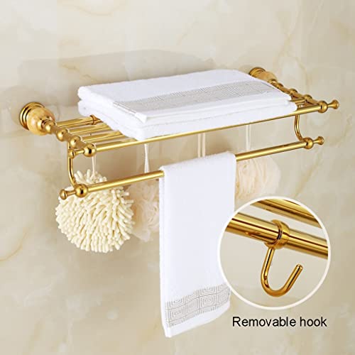 HIGOH Towel Racks, Bathroom Towel Rack Wall Mounted Towel Holder,European Style Bathroom Towel Rack,Stainless Steelen Bathroom Rack,Bathroom Jade