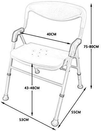 CHEWO Bath Stools,Shower Stool Bath Stool Folding Bathroom Seat Antibacterial Mobile Shower Stool Shower Seat Punching Maximum Weight 200 Kg Gree