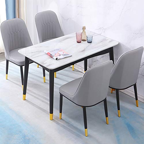 Modern Kitchen Dining Room Chairs Water Proof PU Leather Dining Chair With Metal Legs Faux Matte Suede Leather Dining Chairs Accent Chairs For Li