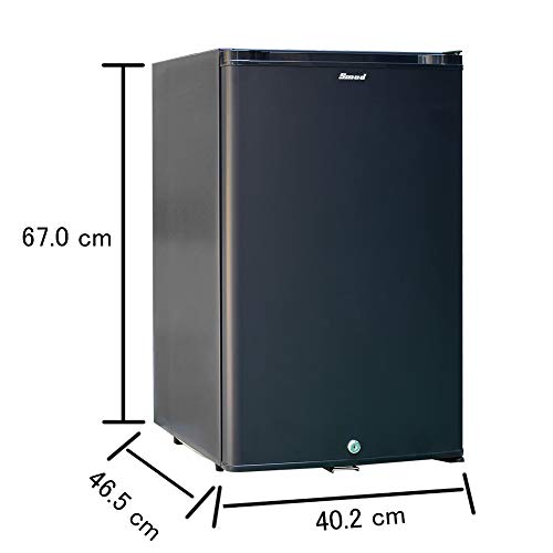 Smad 12V Fridge, Silent Campervan Fridge with Lock, Camping Fridge 12V 240V for Van, RV, Office, Dorm, Hotel, Car Fridge, 50L