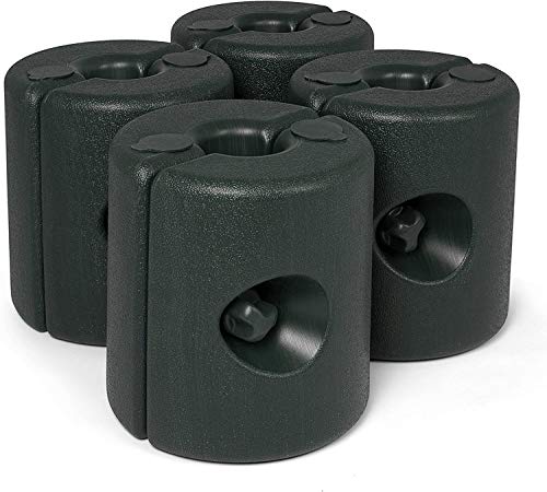 Ram® Black 4 X Plastic Gazebo Weight Leg For Tent Fill With Sand or Water