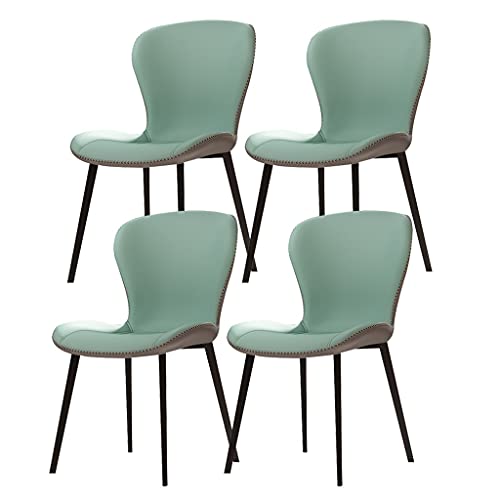 Kitchen Dining Room Furniture Chairs Kitchen Dining Chairs Set Of 4,Water Proof Leather Side Chairs with Carbon Steel Legs Faux Matte Leather Acc