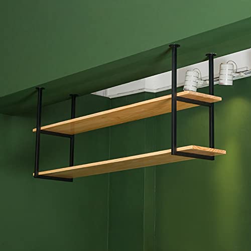 EYLINK Wine Rack Ceiling Shelf Mounted Floating Suspended, Ceiling Wine Glass Racks, European Hanging Wine Racks, Hanging Kitchen Bar Rack/Decora